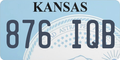KS license plate 876IQB
