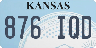 KS license plate 876IQD