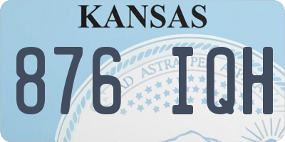 KS license plate 876IQH