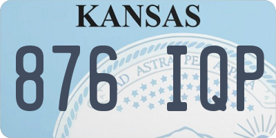 KS license plate 876IQP
