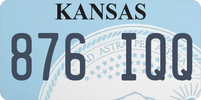 KS license plate 876IQQ