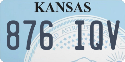 KS license plate 876IQV