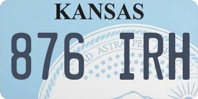 KS license plate 876IRH