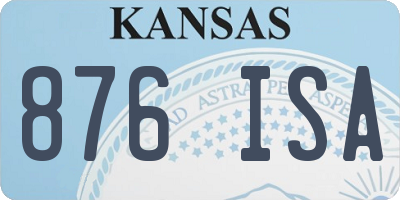 KS license plate 876ISA