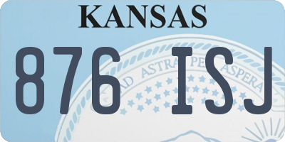 KS license plate 876ISJ