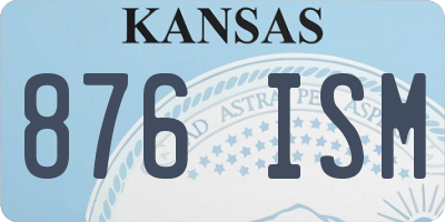 KS license plate 876ISM