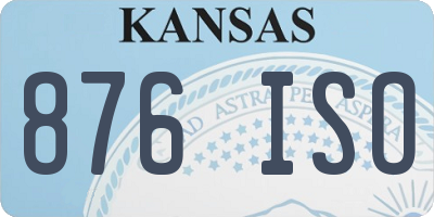 KS license plate 876ISO