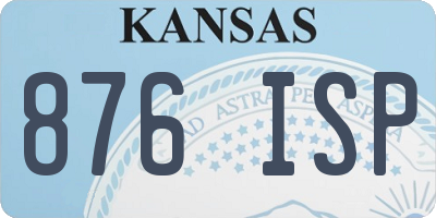 KS license plate 876ISP