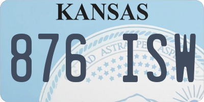 KS license plate 876ISW
