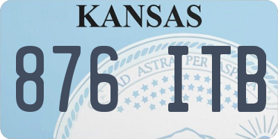 KS license plate 876ITB