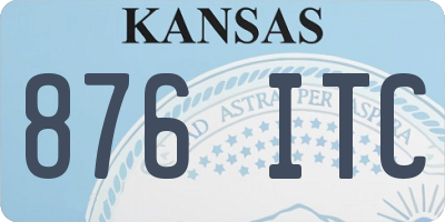 KS license plate 876ITC