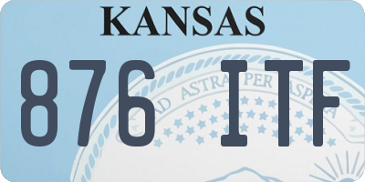 KS license plate 876ITF
