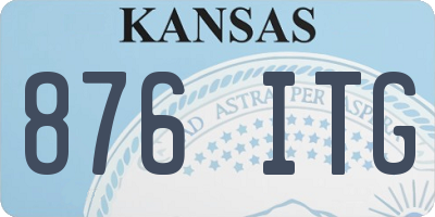 KS license plate 876ITG