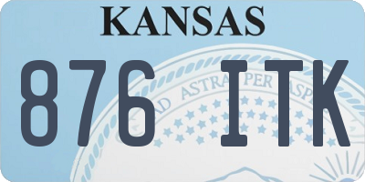 KS license plate 876ITK