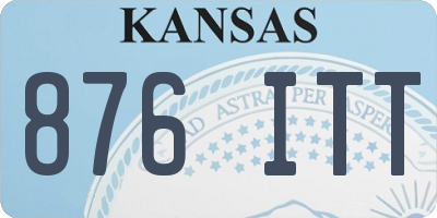 KS license plate 876ITT