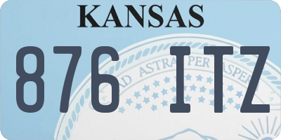 KS license plate 876ITZ
