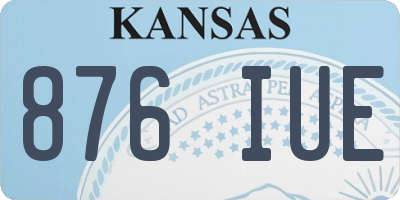 KS license plate 876IUE