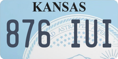 KS license plate 876IUI
