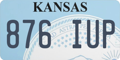 KS license plate 876IUP