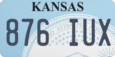 KS license plate 876IUX