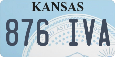 KS license plate 876IVA