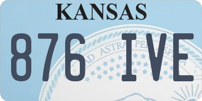 KS license plate 876IVE