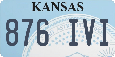 KS license plate 876IVI