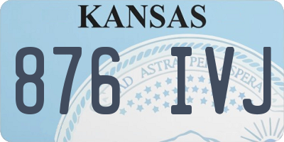 KS license plate 876IVJ