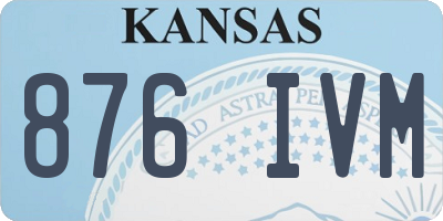 KS license plate 876IVM