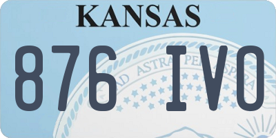KS license plate 876IVO