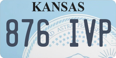 KS license plate 876IVP