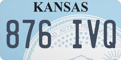 KS license plate 876IVQ