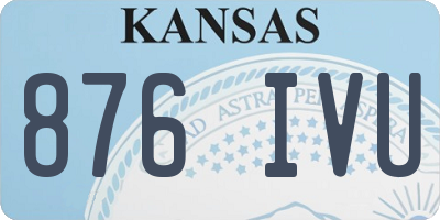 KS license plate 876IVU