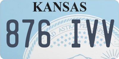 KS license plate 876IVV