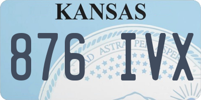 KS license plate 876IVX