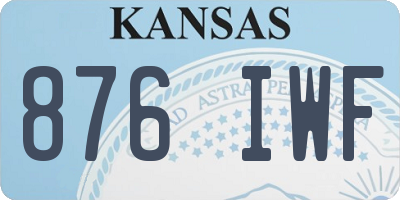 KS license plate 876IWF