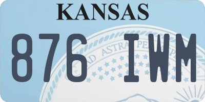 KS license plate 876IWM