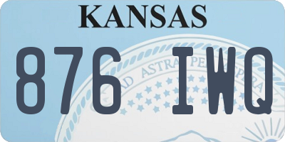 KS license plate 876IWQ