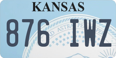 KS license plate 876IWZ