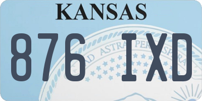 KS license plate 876IXD