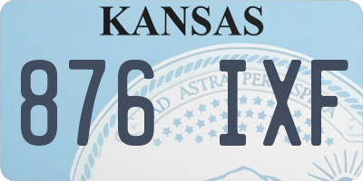 KS license plate 876IXF