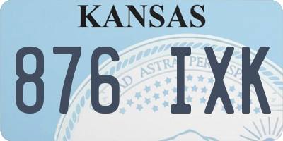 KS license plate 876IXK