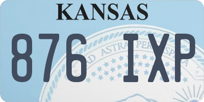 KS license plate 876IXP