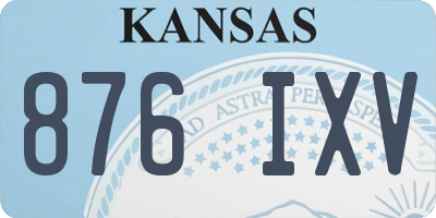 KS license plate 876IXV