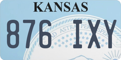 KS license plate 876IXY