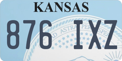 KS license plate 876IXZ