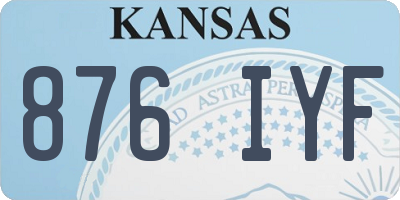 KS license plate 876IYF