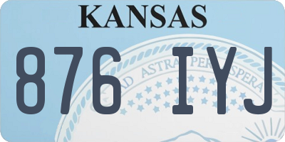 KS license plate 876IYJ
