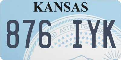 KS license plate 876IYK