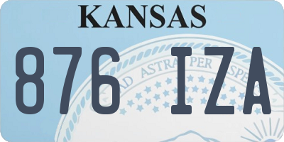 KS license plate 876IZA